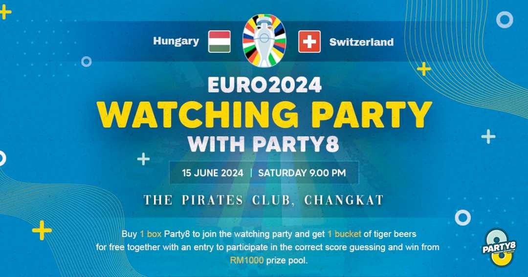 Euro 2024 watching party with party8