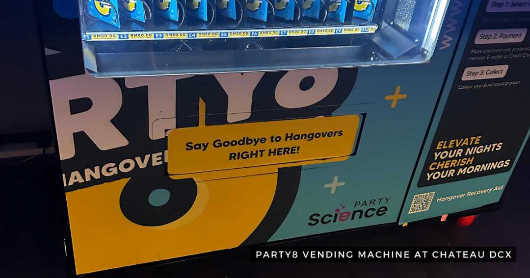 Party8 vending machine at Chateau DCx